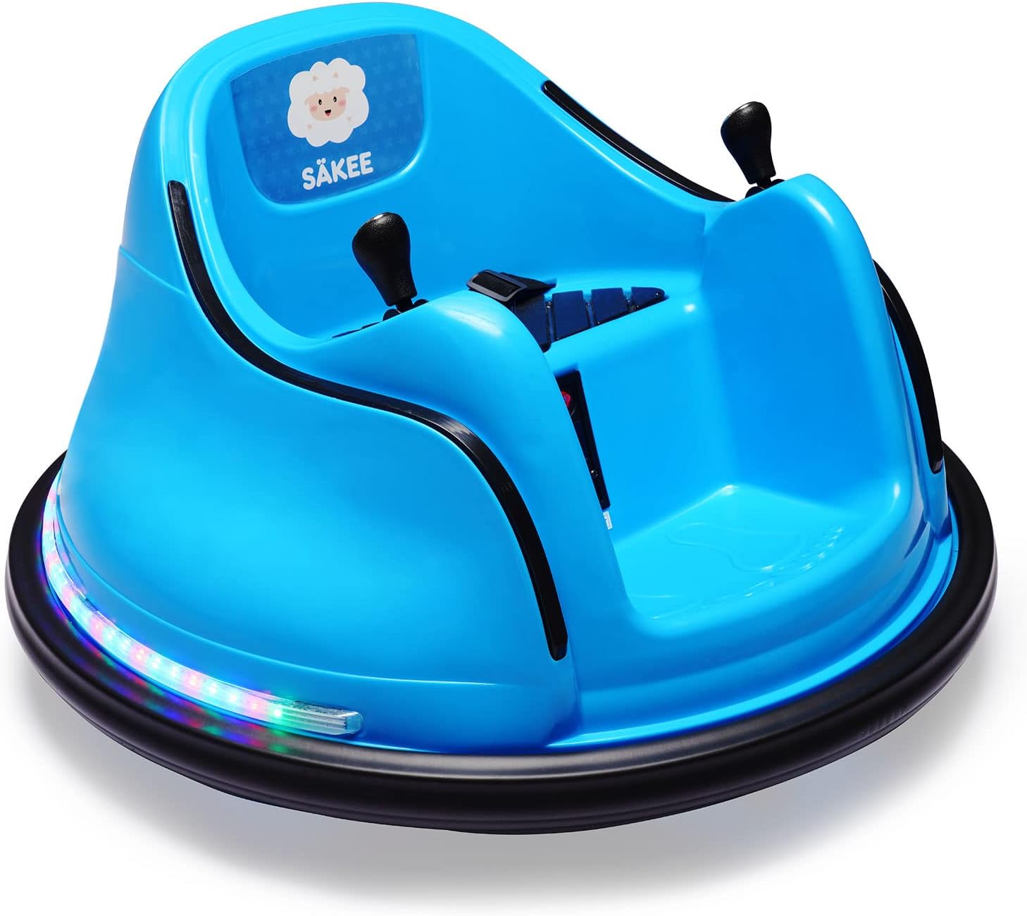 Bumper Car for Kids 12V with Remote Control Flashing Lights Music DIY Stickers for 1.5-6 Years Old Baby Toddlers Electric Ride on Cars Vehicle Toys 66LBS Weight Capacity , Passed ASTM Test