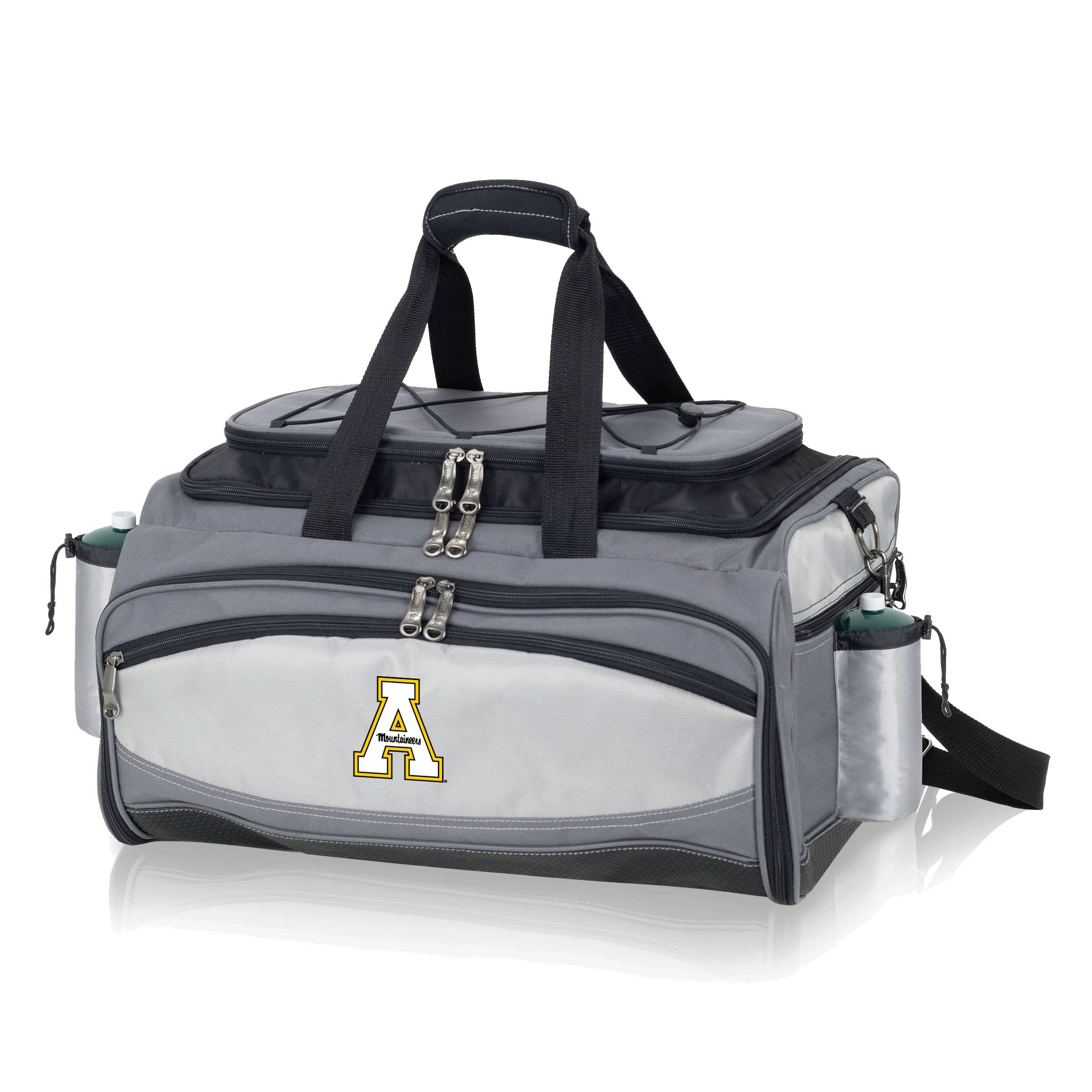 Picnic Time Vulcan Cooler u0026 Grill Combo - Appalachian State Mountaineers - Grey/Black/Grey