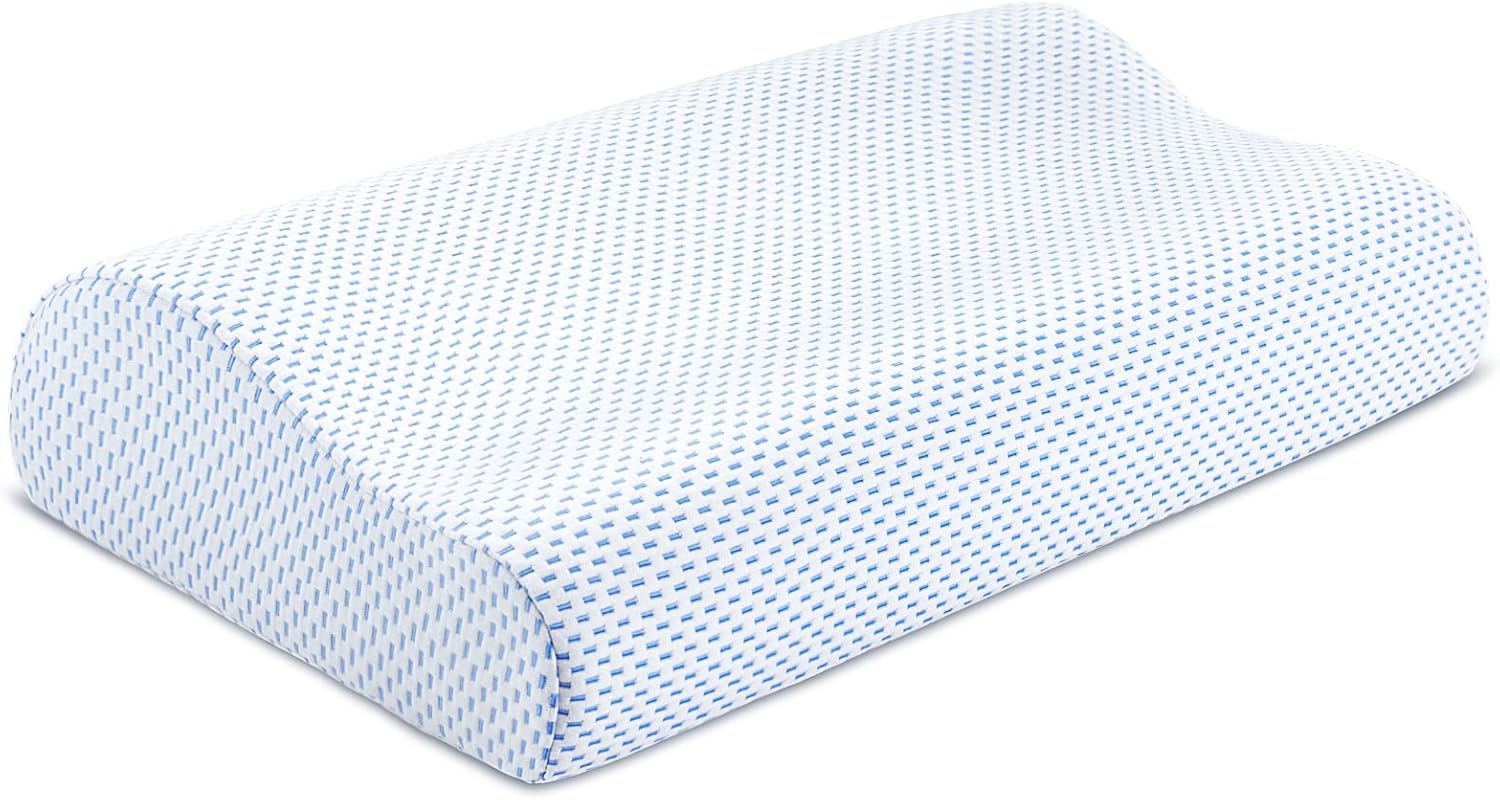 look envy Cervical Memory Foam Pillows with Washable Cover Ergonomic Orthopedic Bed Pillows Support Neck Odorless Contour Neck Pillows for Side/Back/Stomach Sleepers Relief Shoulder Pain