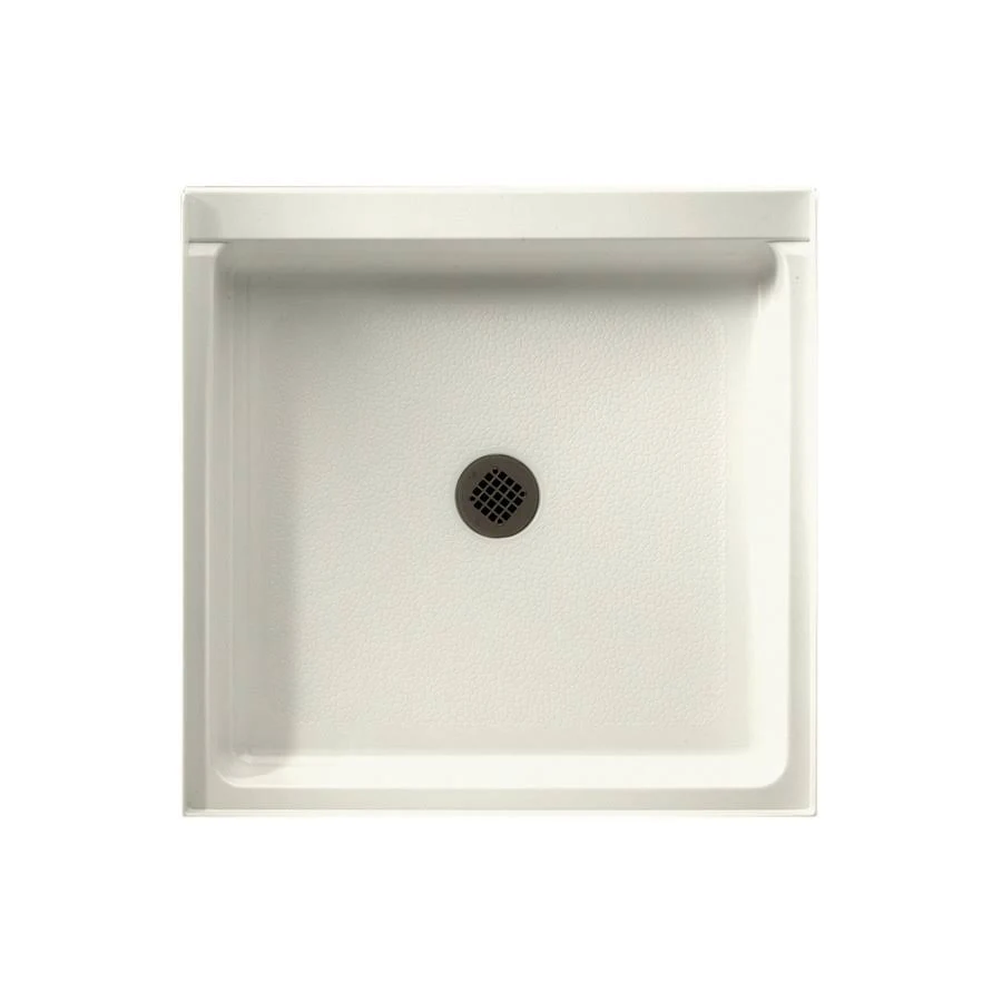 Swan Solid Surface 42-in x 36-in Shower Base with Center Drain in Bisque