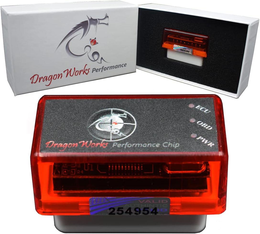 DragonWorks Performance Chip/Power Programmer Tuner fits Ford Mustang - Increase Horsepower & Torque, Improve Fuel Mileage Pack of 2