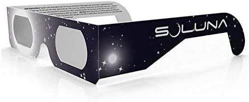 Solar Eclipse Glasses - CE and ISO Certified Safe Shades for Direct Sun Viewing - Made in the USA (50 Pack) by Soluna Pack of 2