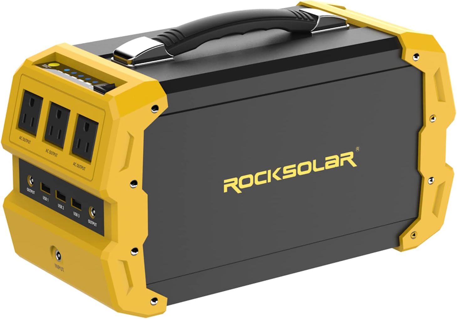 ROCKSOLAR Portable Power Station and Foldable Solar Panel - RS650 400W Nomad Solar Generator Lithium Battery Backup and 12V RSSP100 100W Solar Charger with AC/12V DC/USB Outlets