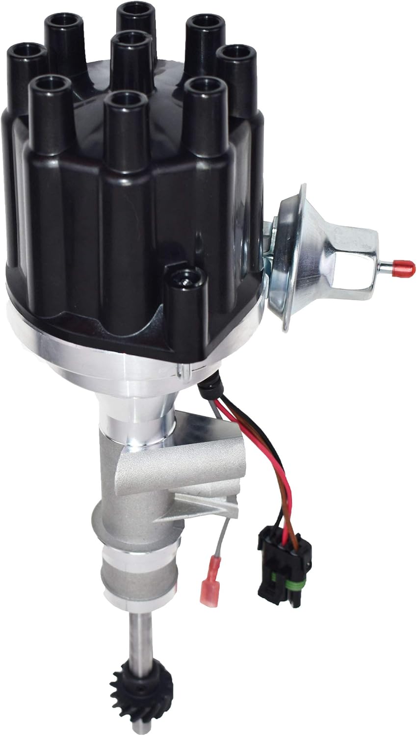 A-Team Performance - Pro Series Ready to Run Distributor - Compatible with 1955-1957 Ford Thunderbird Y-Block Tach Drive 272 292 312, Female Black Cap