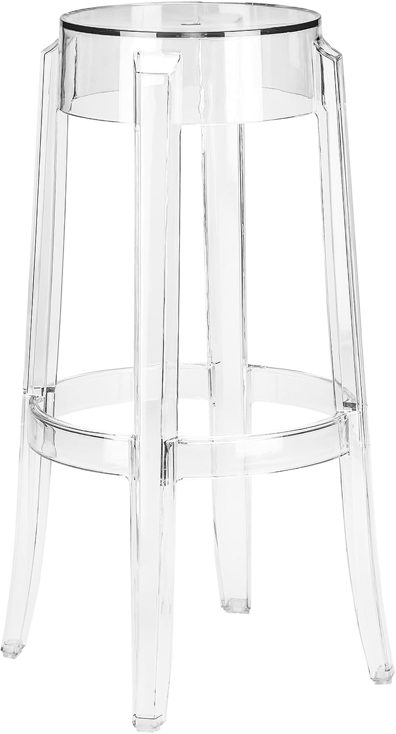 EdgeMod Burton Bar Stool in Clear Pack of 2