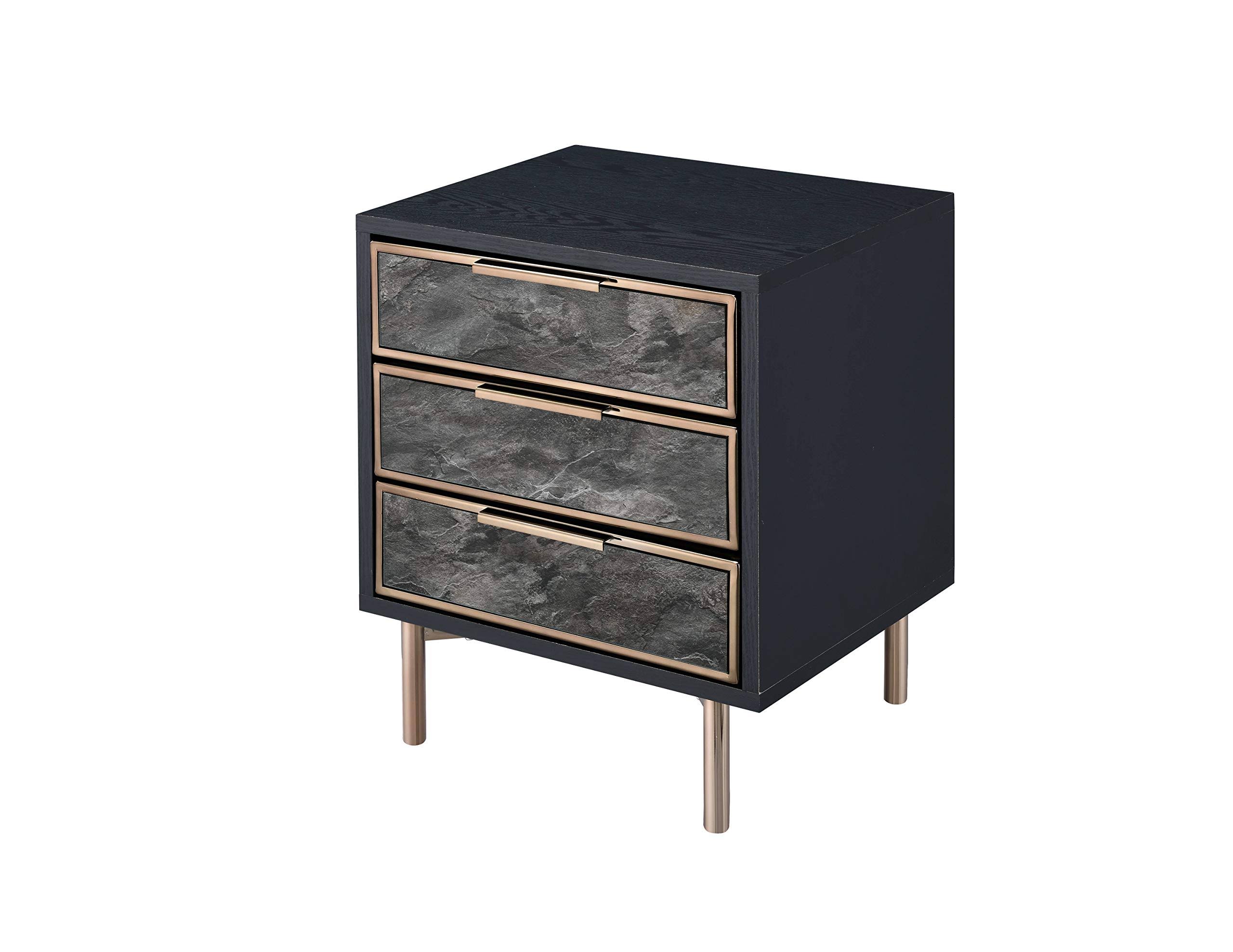 Acme Furniture Arbyrd Accent Table - Black u0026 Champagne
