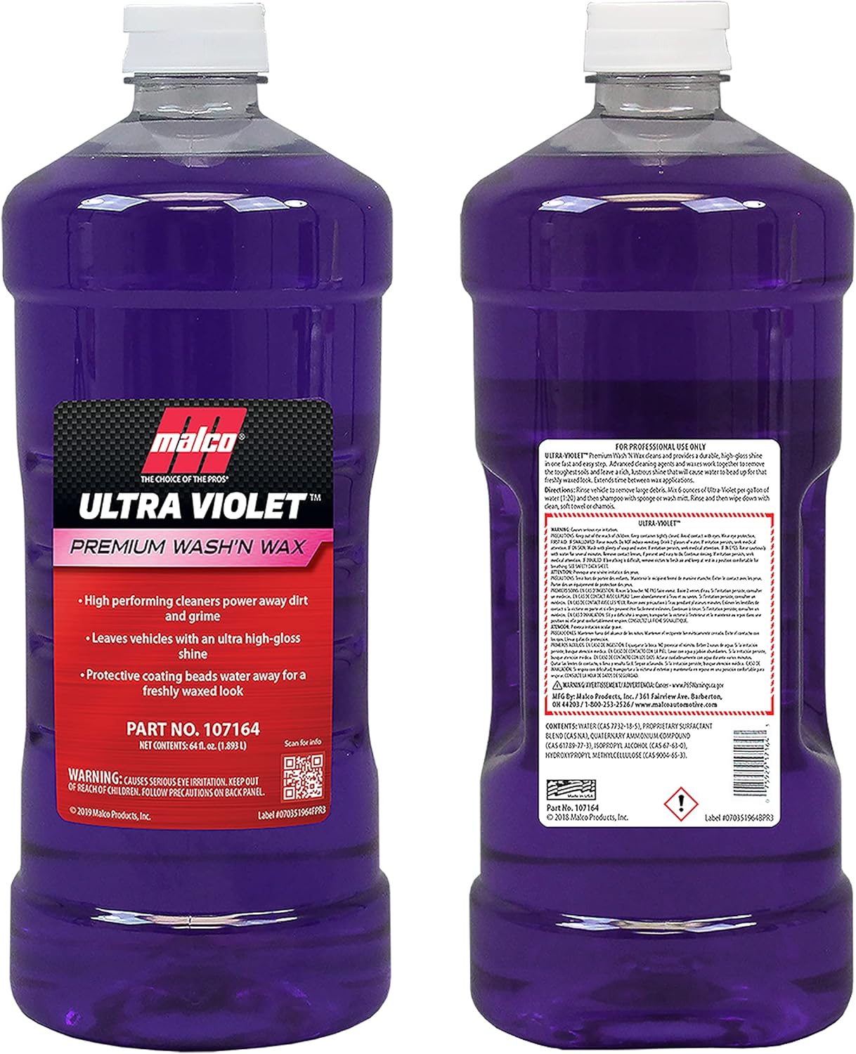 Malco All-in-One Auto Detailing Kit – Best Interior & Exterior Car Cleaning & Conditioning Kit/Includes 6 Professional Grade Car Detailing Products (800415) Pack of 2