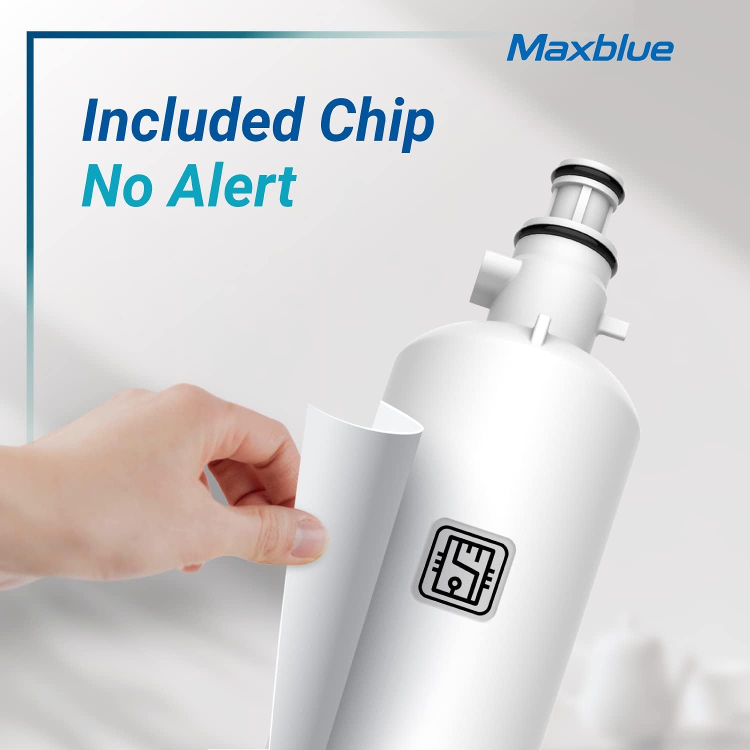 Maxblue RPWFE (with CHIP) Refrigerator Water Filter, Replacement for GE® RPWFE, RPWF, WSG-4, DWF-36, WF277, R-3600, MPF15350, OPFG3-RF300, RWF1063, RWF3600A Pack of 2