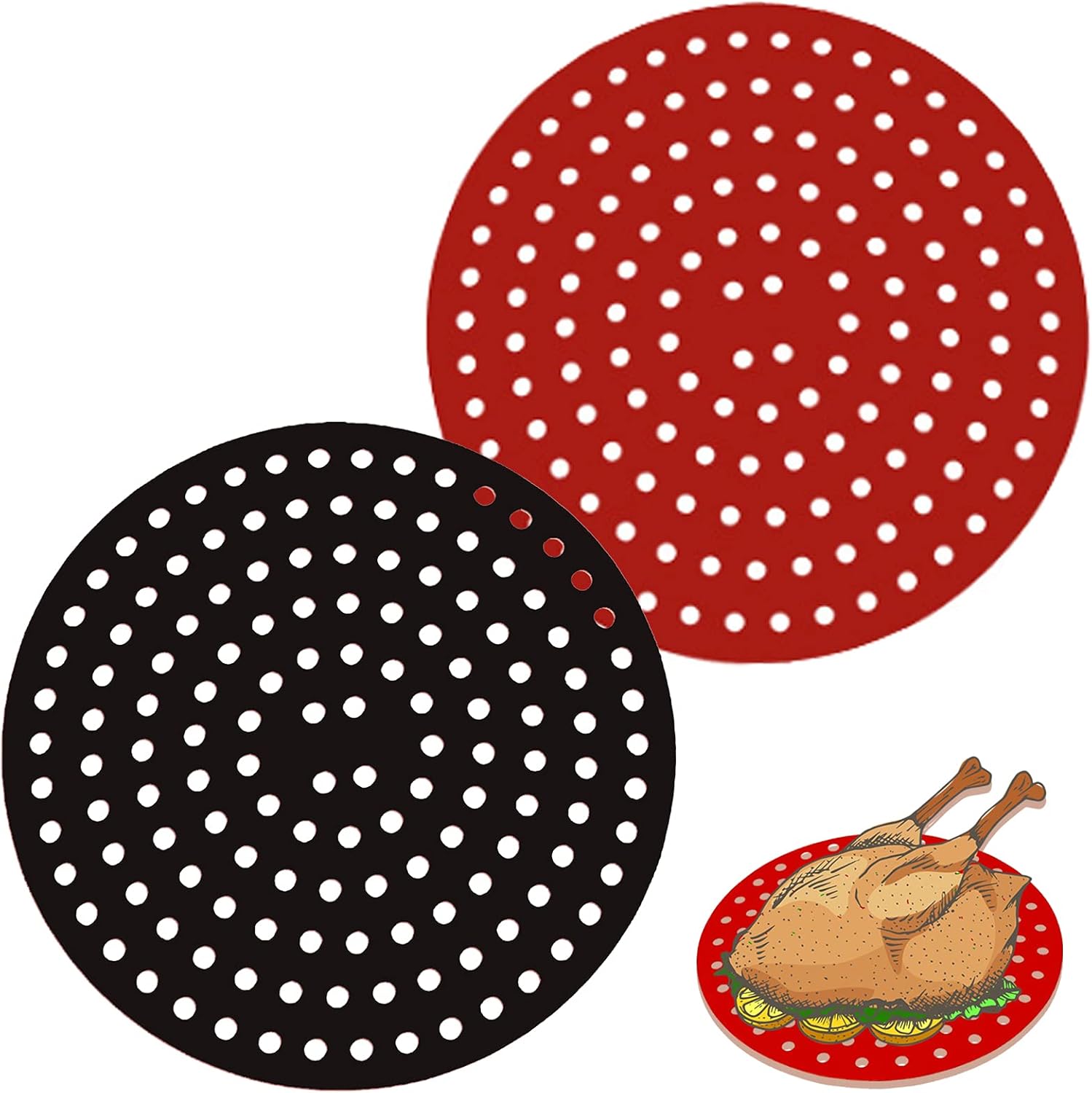 Air Fryer,6.0 QT XL 1400W Electric Hot Oven Cooker,Digital Touch Screen with 7 Presets - Fry,Bake,Roast,100 Recipes & 100pcs Liners,Temperature Control with Nonstick Basket,95% Oilless,Black