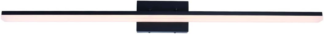 mirrea 48in Modern LED Vanity Light for Bathroom Lighting Dimmable 46w Black Painted (Warm White 3000K)