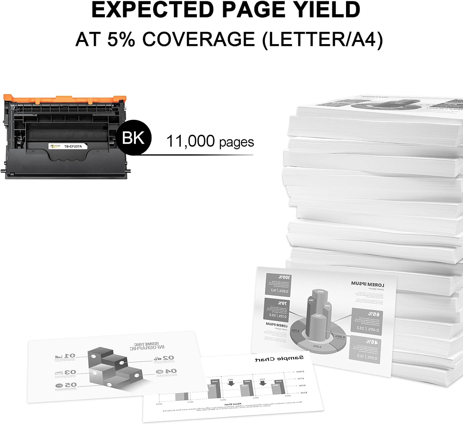 Toner Bank Compatible Toner Cartridge Replacement for HP 37A CF237A 37X CF237X Enterprise M607 M608 M607n M608n M607dn M608dn M609 MFP M631 M632 M633 Printer Ink (Black 2-Pack)
