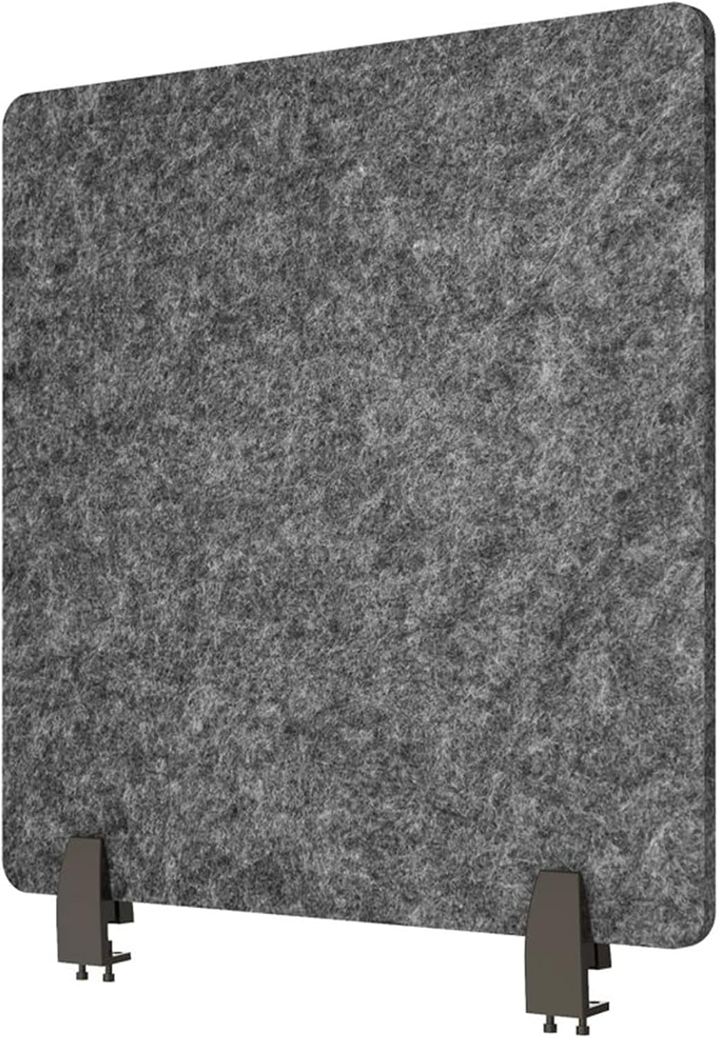 Stand Up Desk Store ReFocus Raw Clamp-On Acoustic Desk Divider Mounted Privacy Panel to Reduce Noise and Visual Distractions (Castle Gray, 47.25