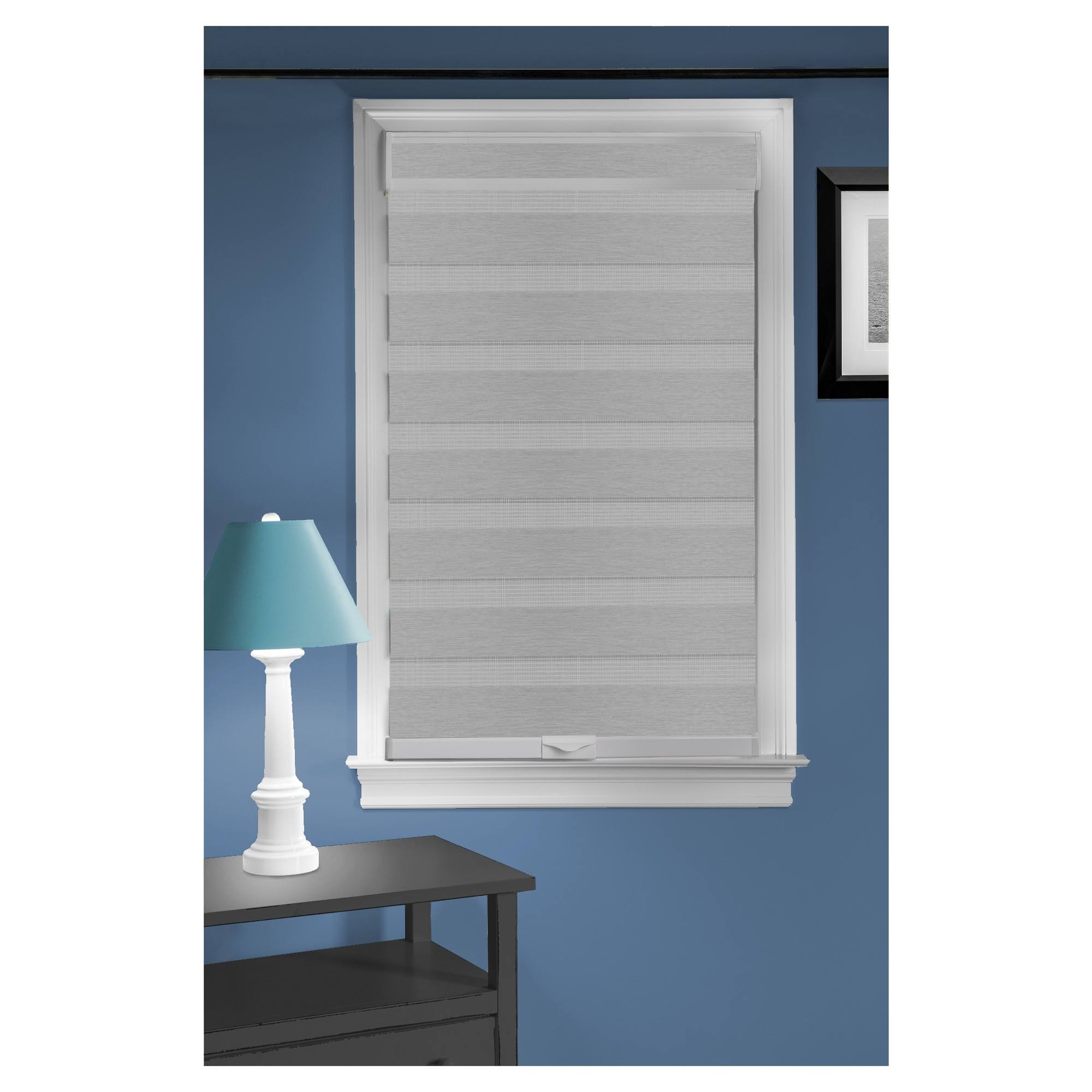 Achim Cordless Celestial Sheer Double Layered Shade, Grey