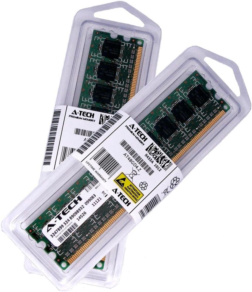 4GB kit (2GBx2) DDR3 PC3-12800ECC Unbuffered Desktop Memory Modules (240-pin DIMM, 1600MHz) Genuine A-Tech Brand Pack of 2