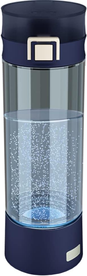 Hydrogen Water Bottle Alkaline Water Maker Machine Hydrogen Water Generator ionizer Contact up to 800-1200 PPB (Blue)