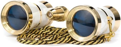 BARSKA 3x25 Blueline Opera Glass with Necklace, Pearl White