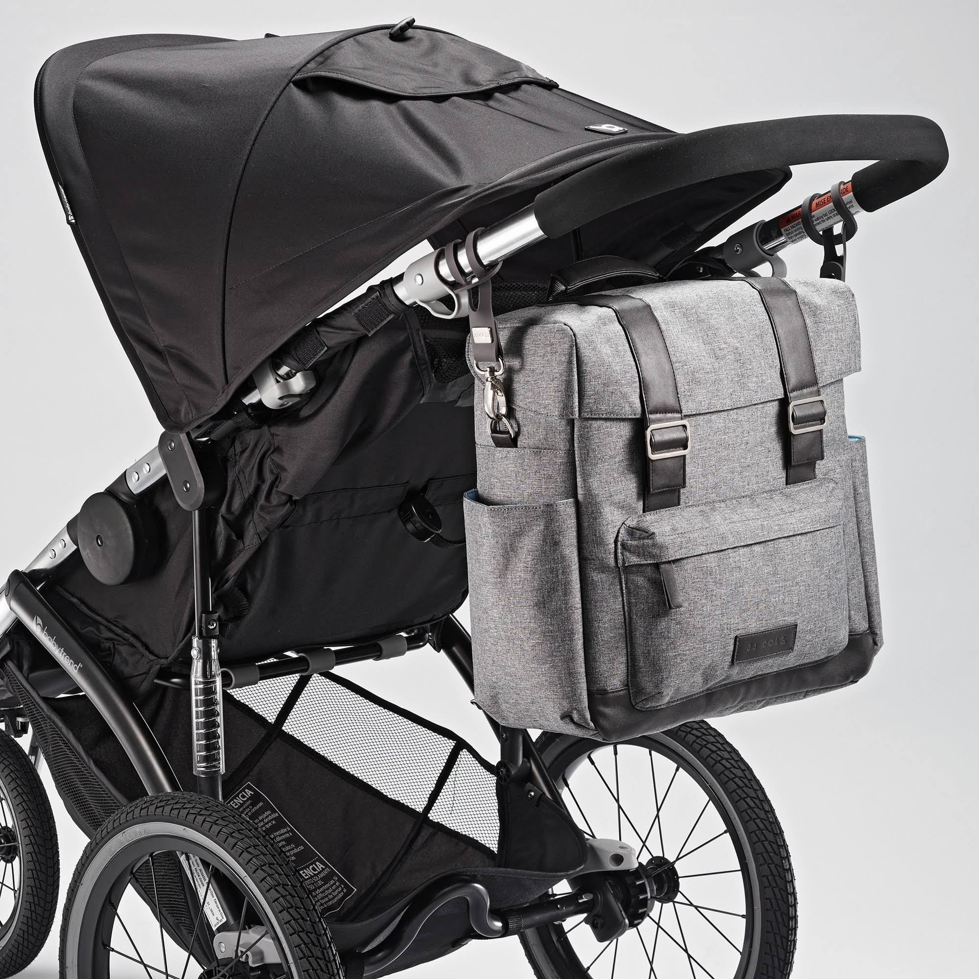 JJ Cole Grips Diaper Bag, Knapsack, Gray Heather