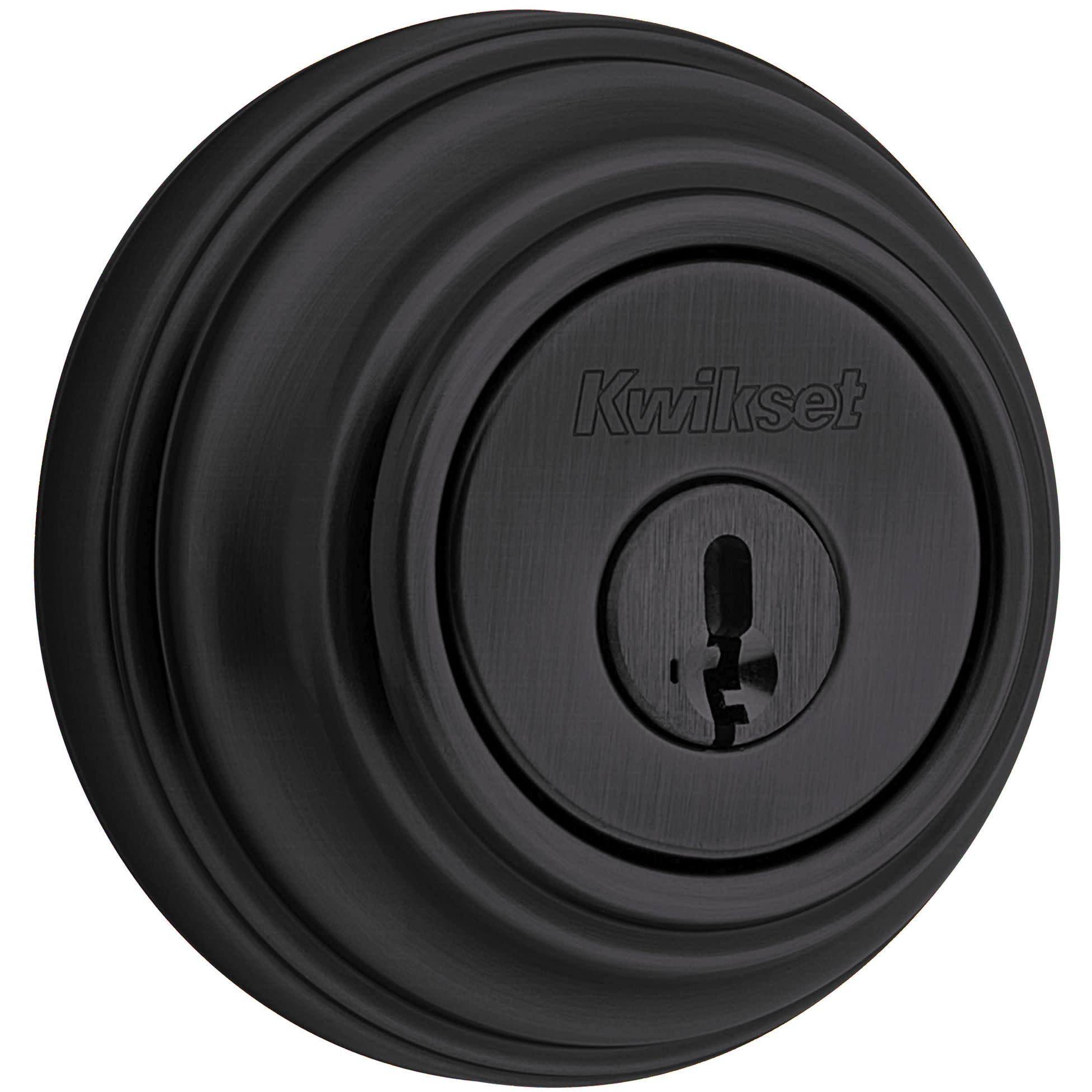 Kwikset 985 514 SMT Double Cylinder Deadbolt, Iron Black