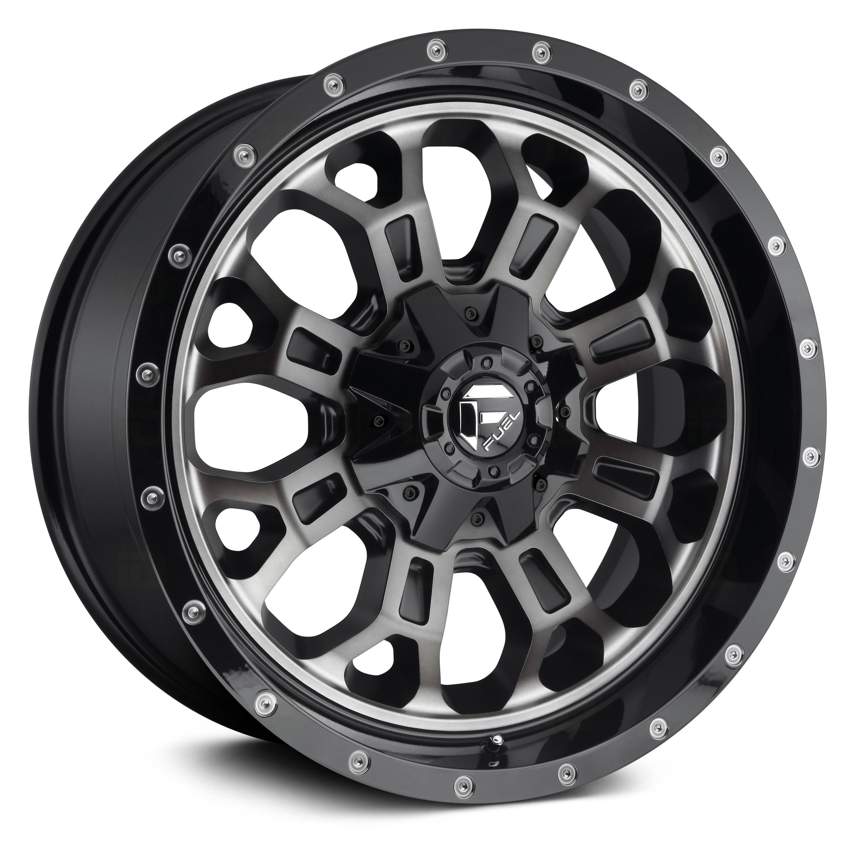 Fuel D56118909845 - Crush 18x22 Gloss Black with Machined Face