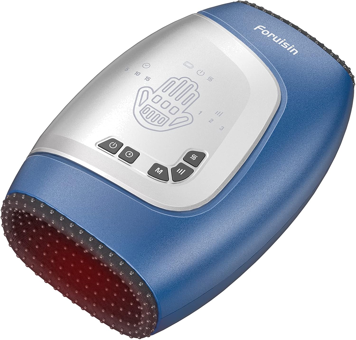 Foruisin Cordless Electric Hand Massager with Heat, Rechargeable Hand Massager Machine with Compression for Arthritis and Carpal Tunnel, 3 Levels Pressure Point Massager, Gifts for Parents