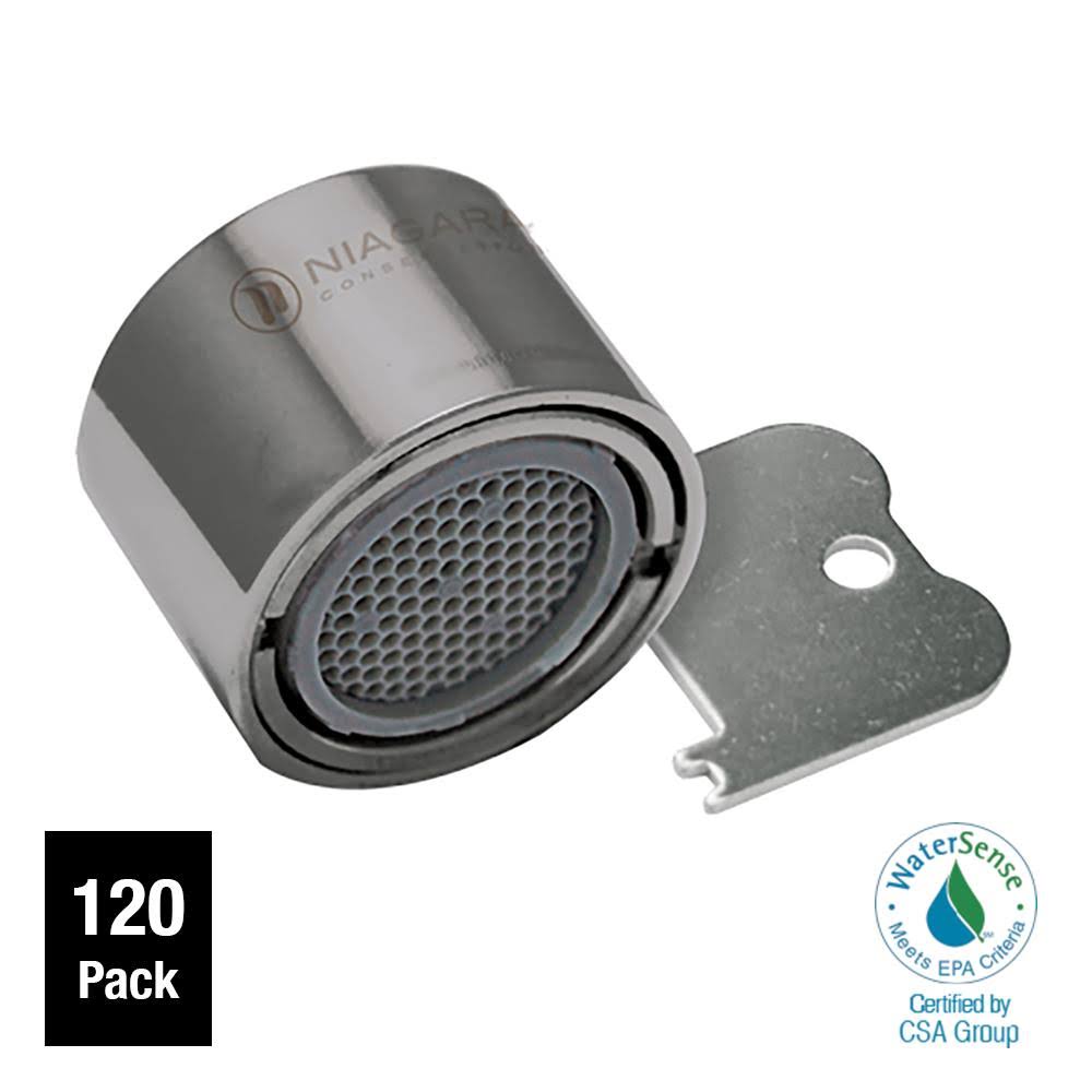 Niagara Conservation Female Threaded Tamperproof 1.5-GPM 120-Pack 55/64- 27 Female Standard Aerator in Chrome | N3215BFTP-PC