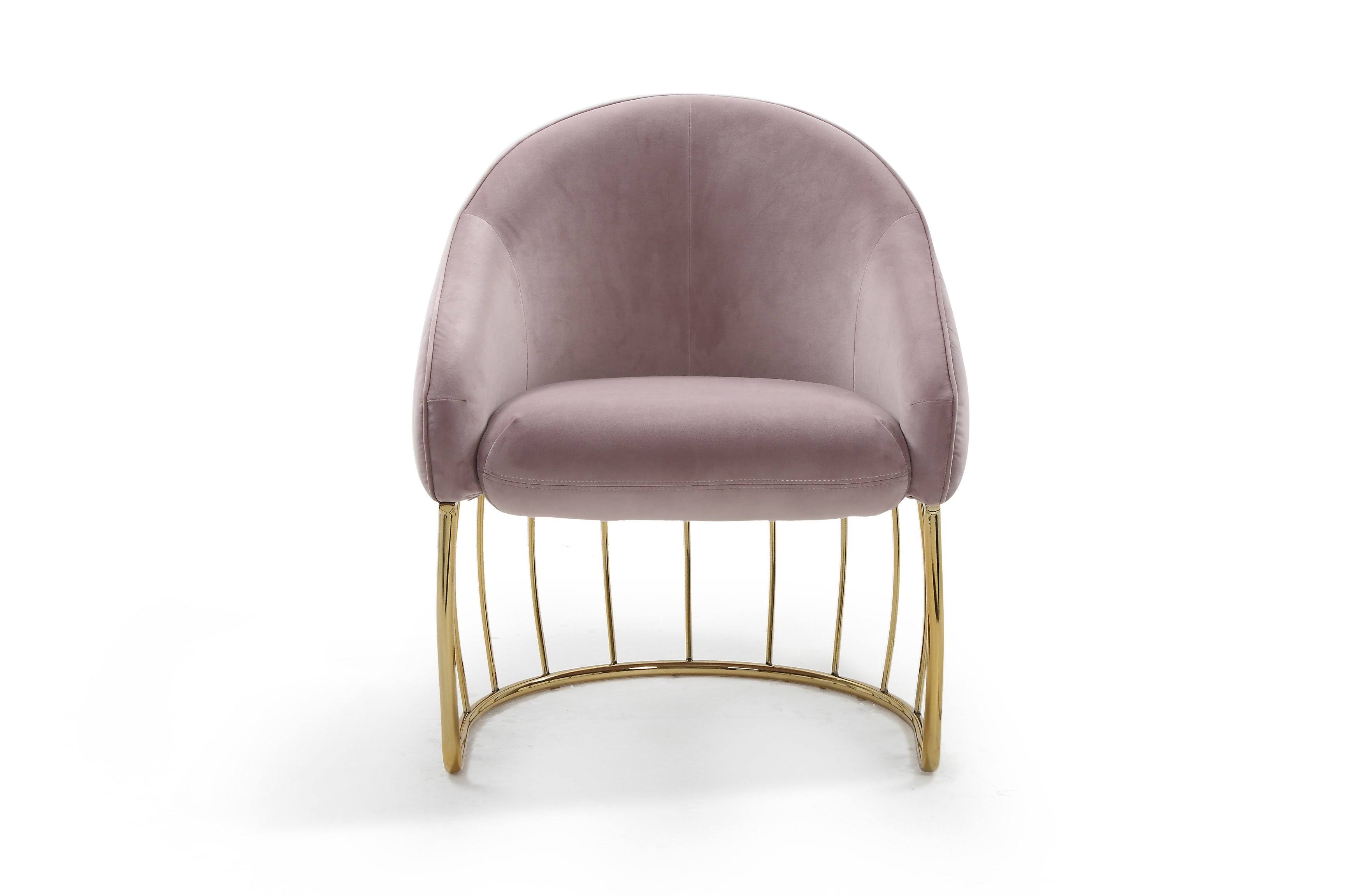 Chic Home Teatro Blush Velvet Shell Design Accent Club Chair