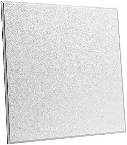 Noise Grabber Acoustic Ceiling Tiles - 2' x 2' Tegular Edge, Popcorn Mineral Fiber Drop Ceiling Tile (10 Pack)