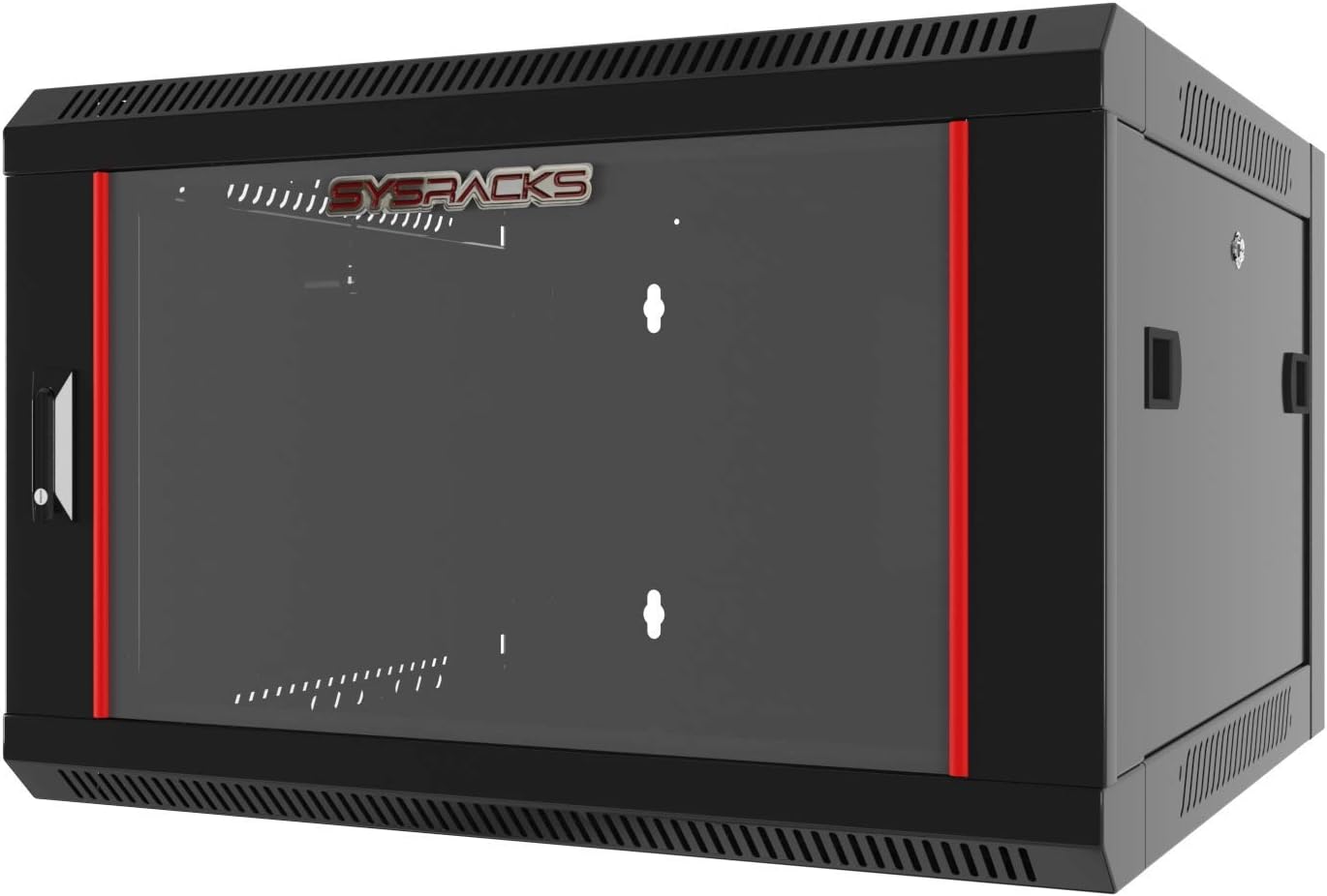 Wall Mount Server Rack Cabinet Locking Computer Cabinet Network Enclosure for Electronics Security Audio Video AV Equipment Data Rack 24-Inch Depth Server Cabinet (6U)