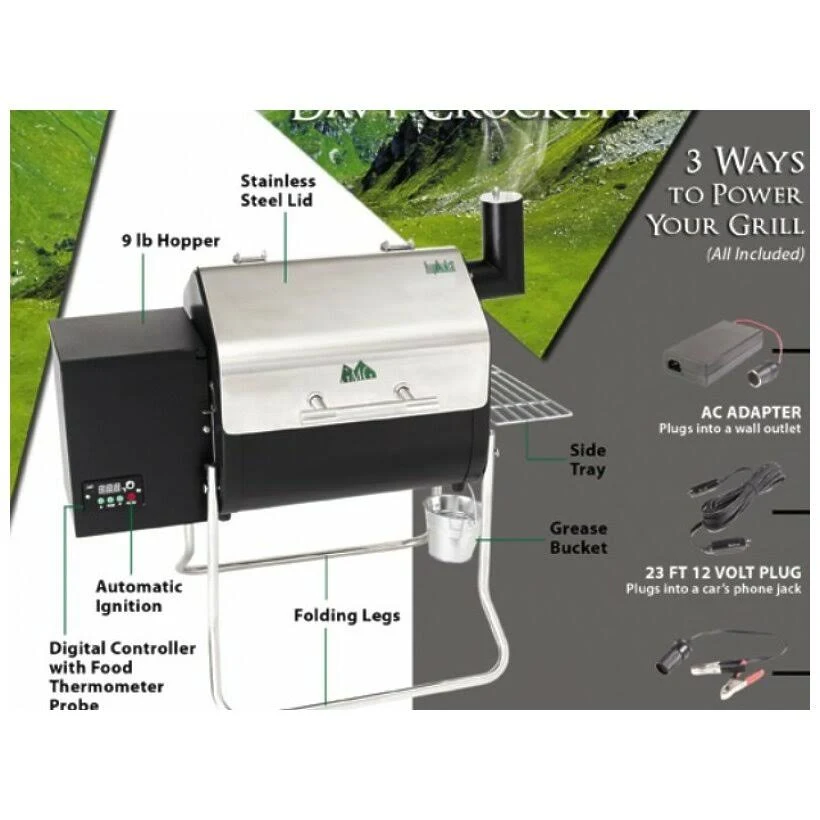 Green Mountain Grills Davy Crockett Wood Pellet Grill Starter Package