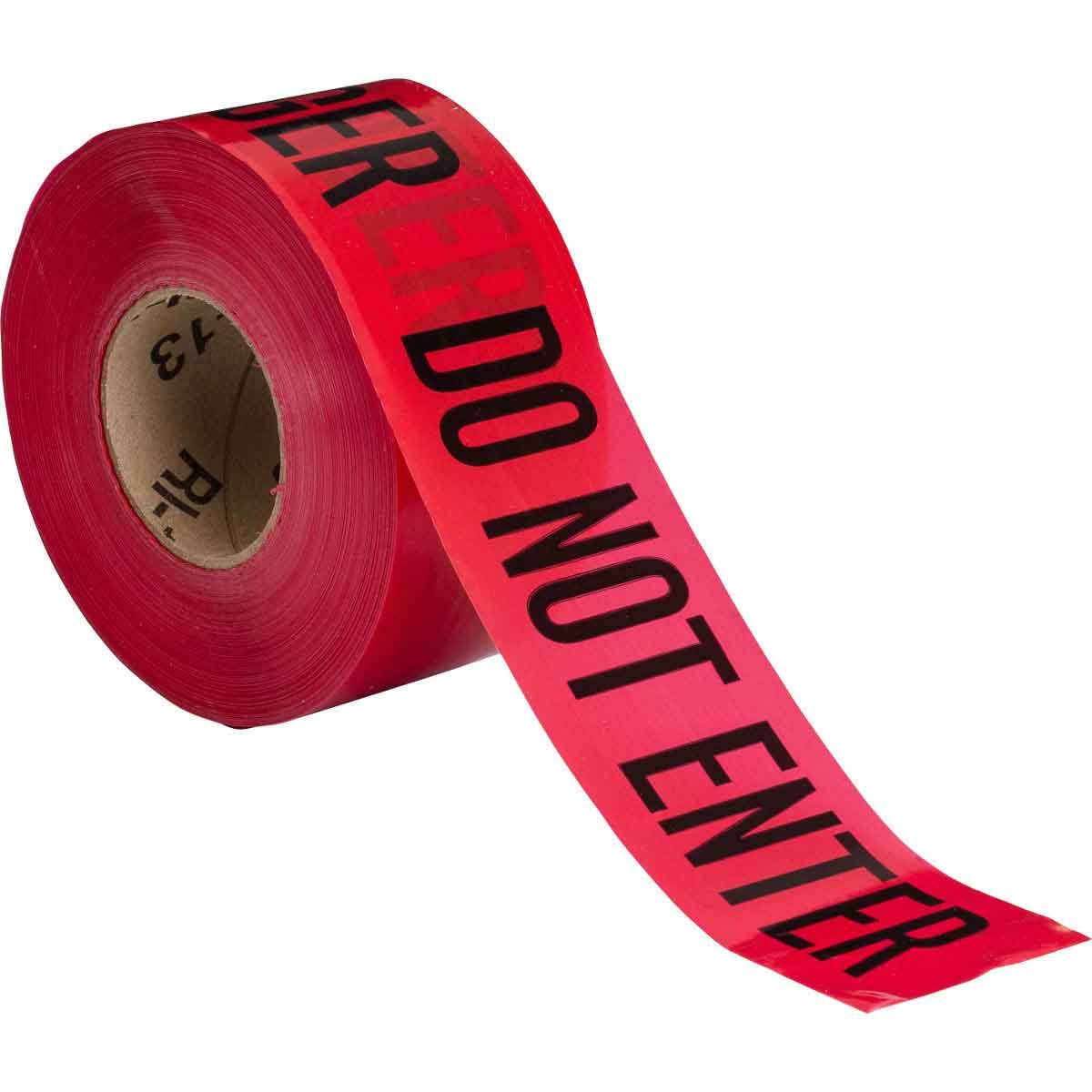 Brady 102824 Barricade Tape, Red/Black, 1000 ft x 3 in