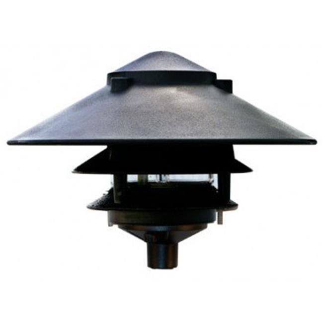 Dabmar Lighting D5305 B 6 x 3 in 120V Incandescent Three Tier Pagoda Light Black