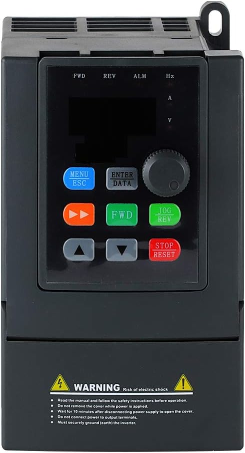 ATO 1/2 hp 0.4 kW VFD, Single Phase 220V Input & Output VFD, 1 Phase Variable Frequency Drive for Single Phase AC Motor