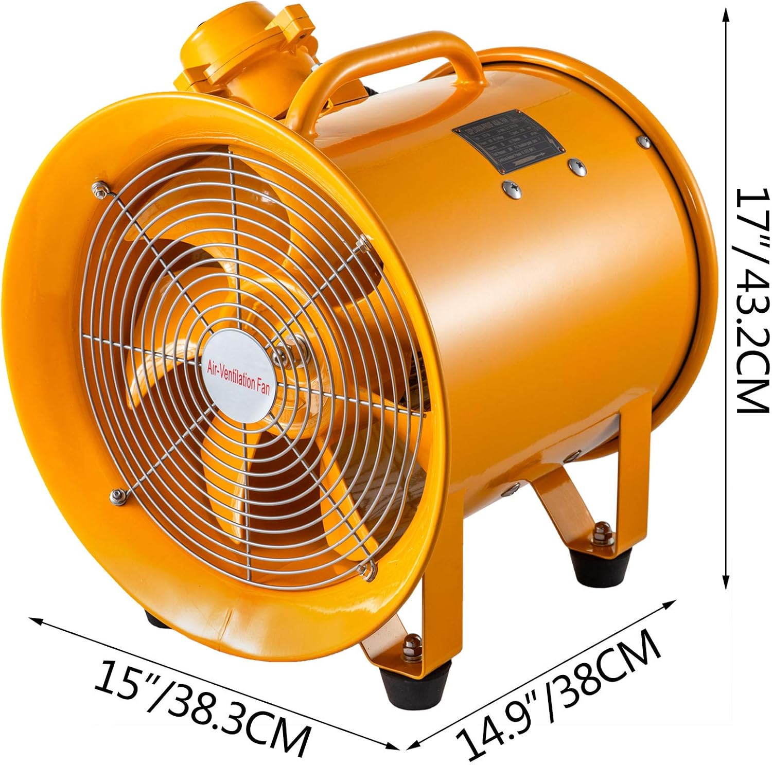 Mophorn Explosion Proof Fan 12 Inch(300mm) Utility Blower 550W 110V 60HZ Speed 3450 RPM for Extraction and Ventilation in Potentially Explosive Environments