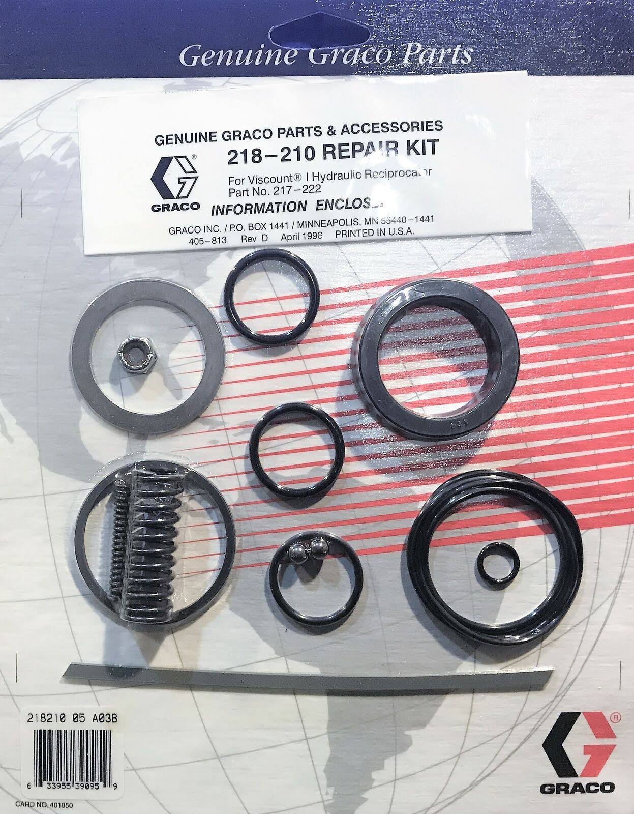 Graco Inc 218-210 Repair Kit for Viscount I Hydraulic Reciprocator 21
