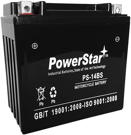 PowerStar 14-BS Battery for Hyosung GT 250, R (2009-2010) Pack of 2