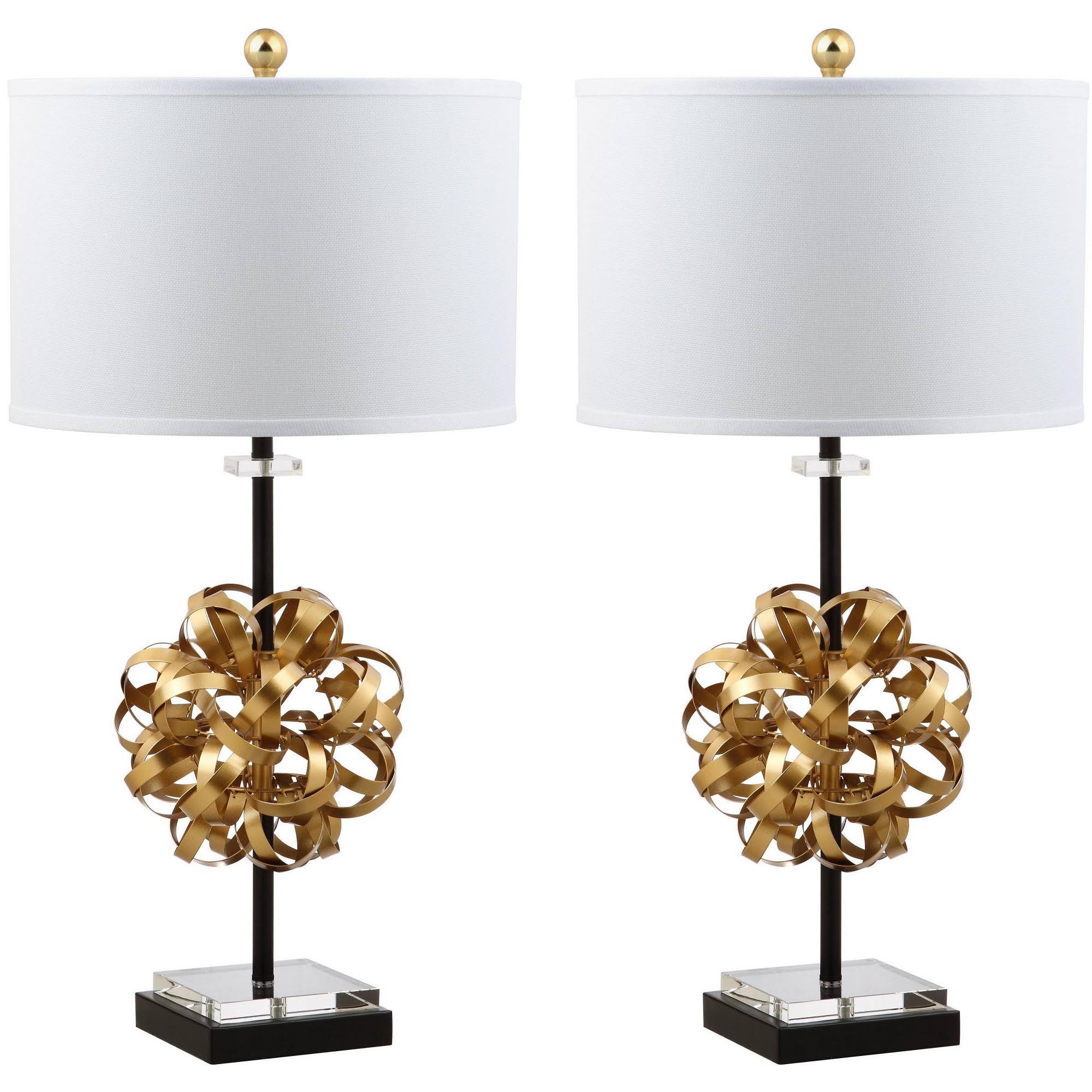 Safavieh Lionel Gold/Black Table Lamp - Set of 2