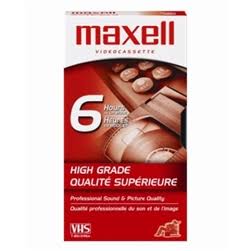 Maxell High Grade Grade T-120 VHS Videocassette, 10-Pack 224915