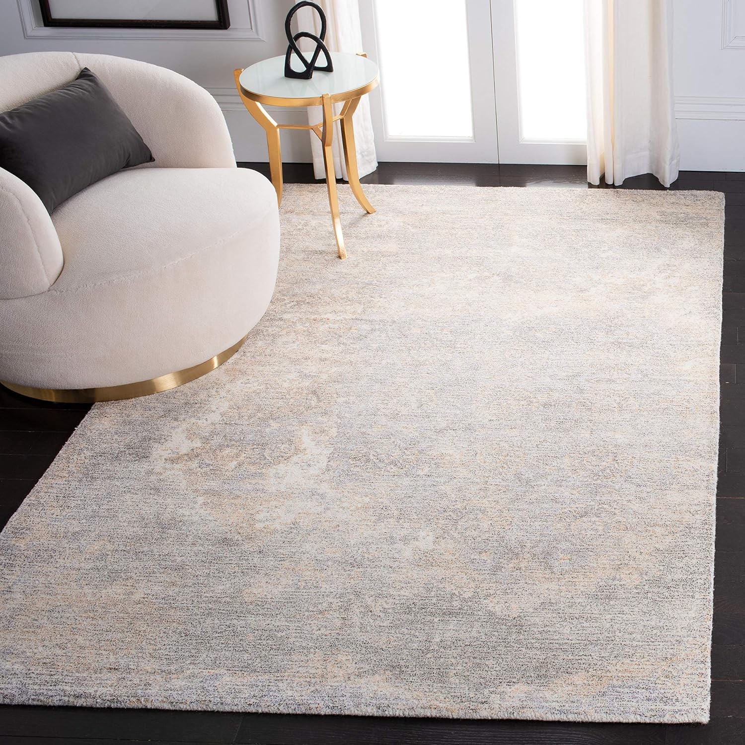 Safavieh Restoration Vintage Collection RVT111M Handmade Modern Abstract Wool & Viscose Runner, 2'3
