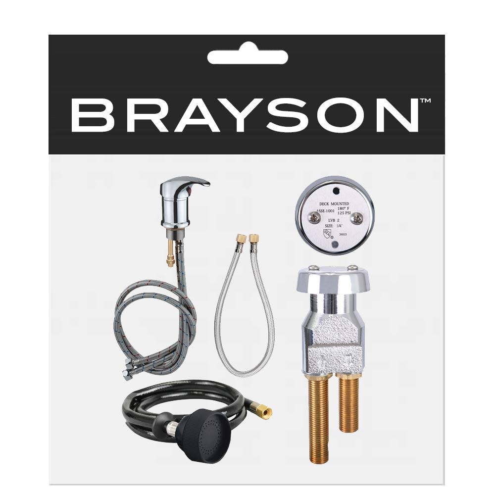 Salon Shampoo UPC Certified Chrome Faucet Vacuum Breaker Hose Kit SU-97