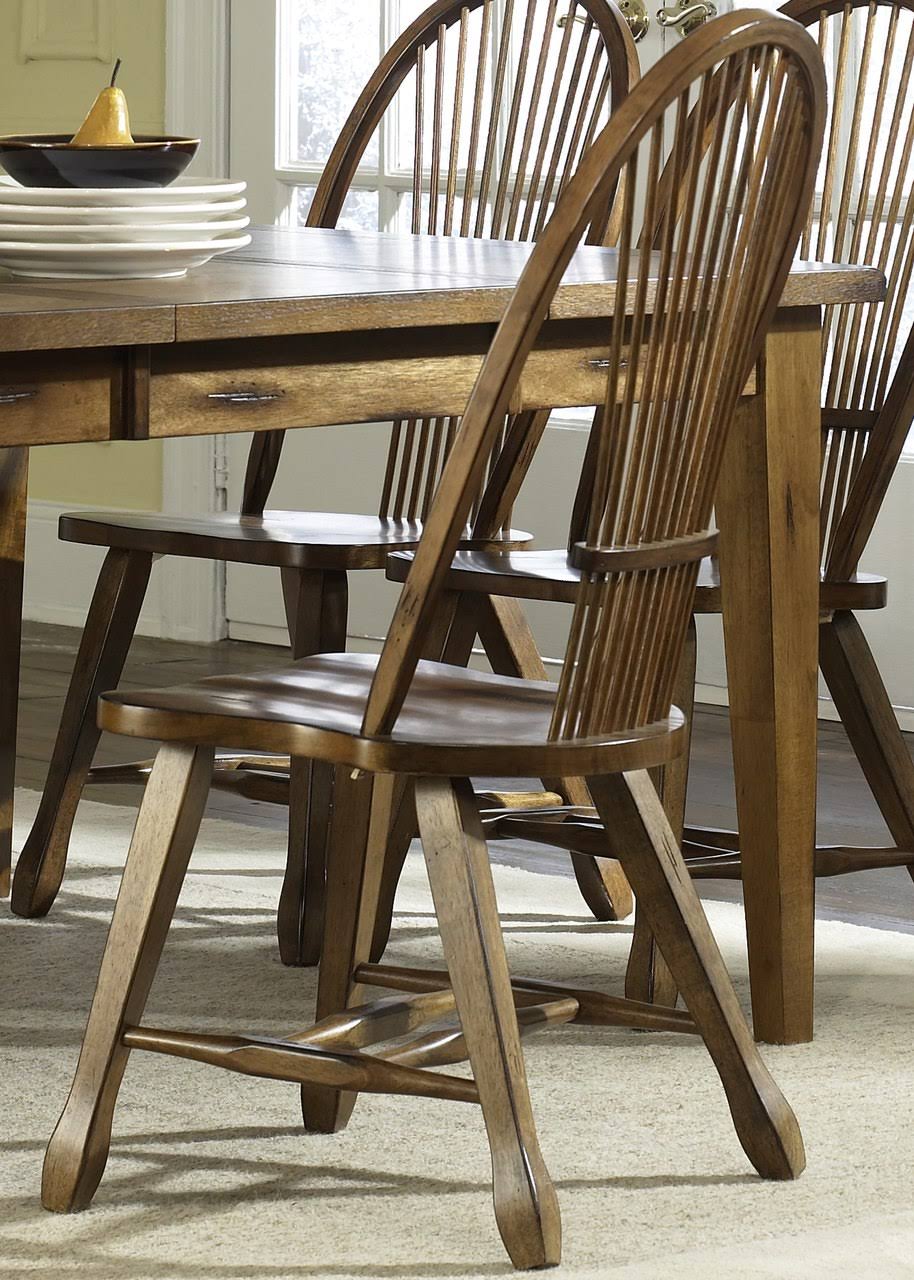 Liberty Furniture Treasures Sheaf Back Dining Side Chair, Oak - 2 count