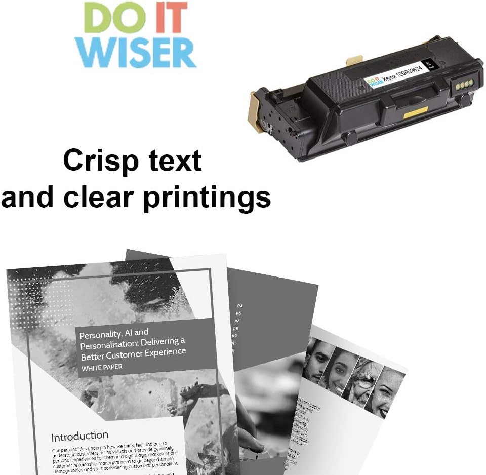 Do it Wiser Compatible Toner Cartridge Replacement for Xerox 106R03624 WorkCentre 3335 3345 Phaser 3330 Toner - 106R03623 (15,000 Pages) Pack of 2