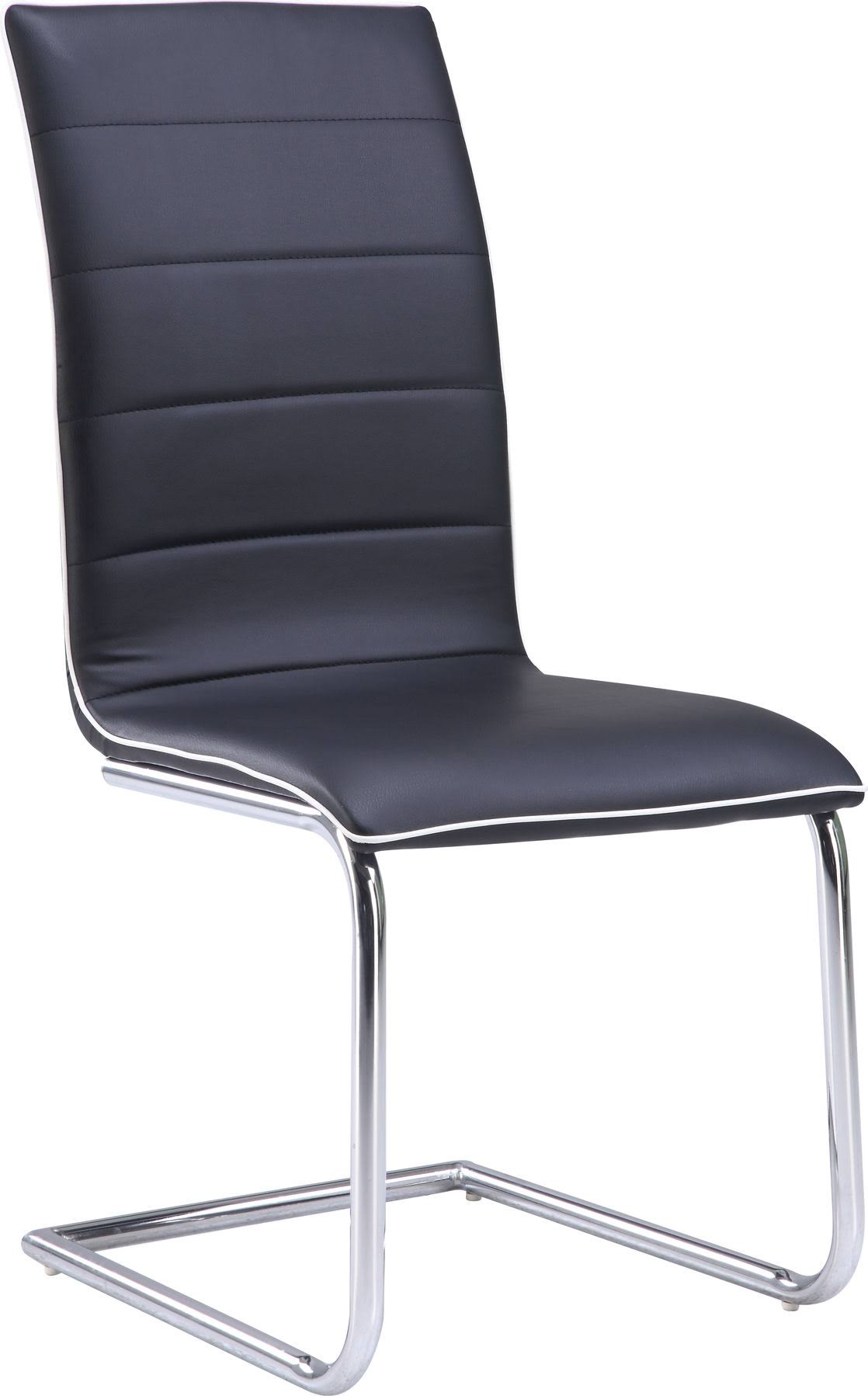 Global Furniture Dining Chair Black w/White Trim