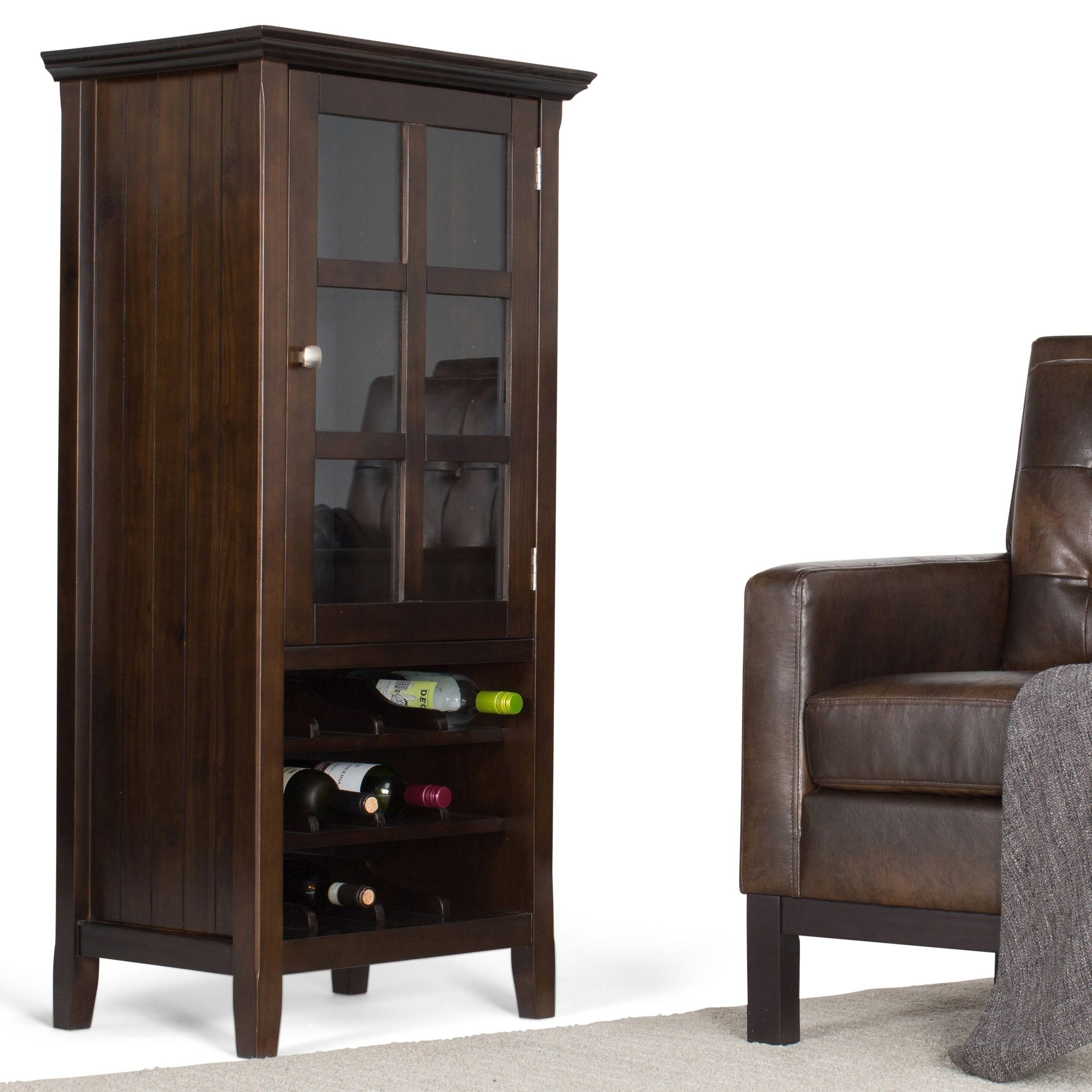 24x22 Normandy High Storage Wine Rack Brunette Brown - Wyndenhall