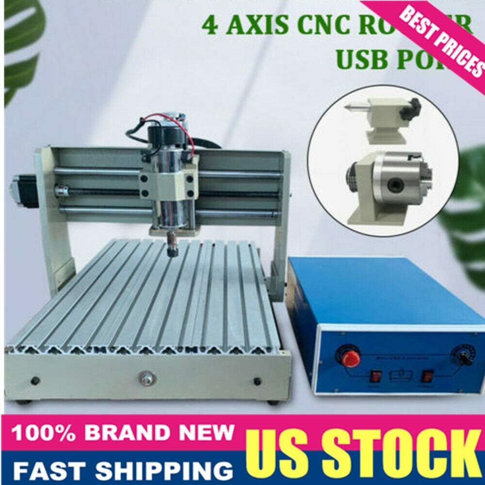 CNCEST USB 3040 4axis 400w Engraver Router Engraving Cutting Machine Trapezoidal Screws