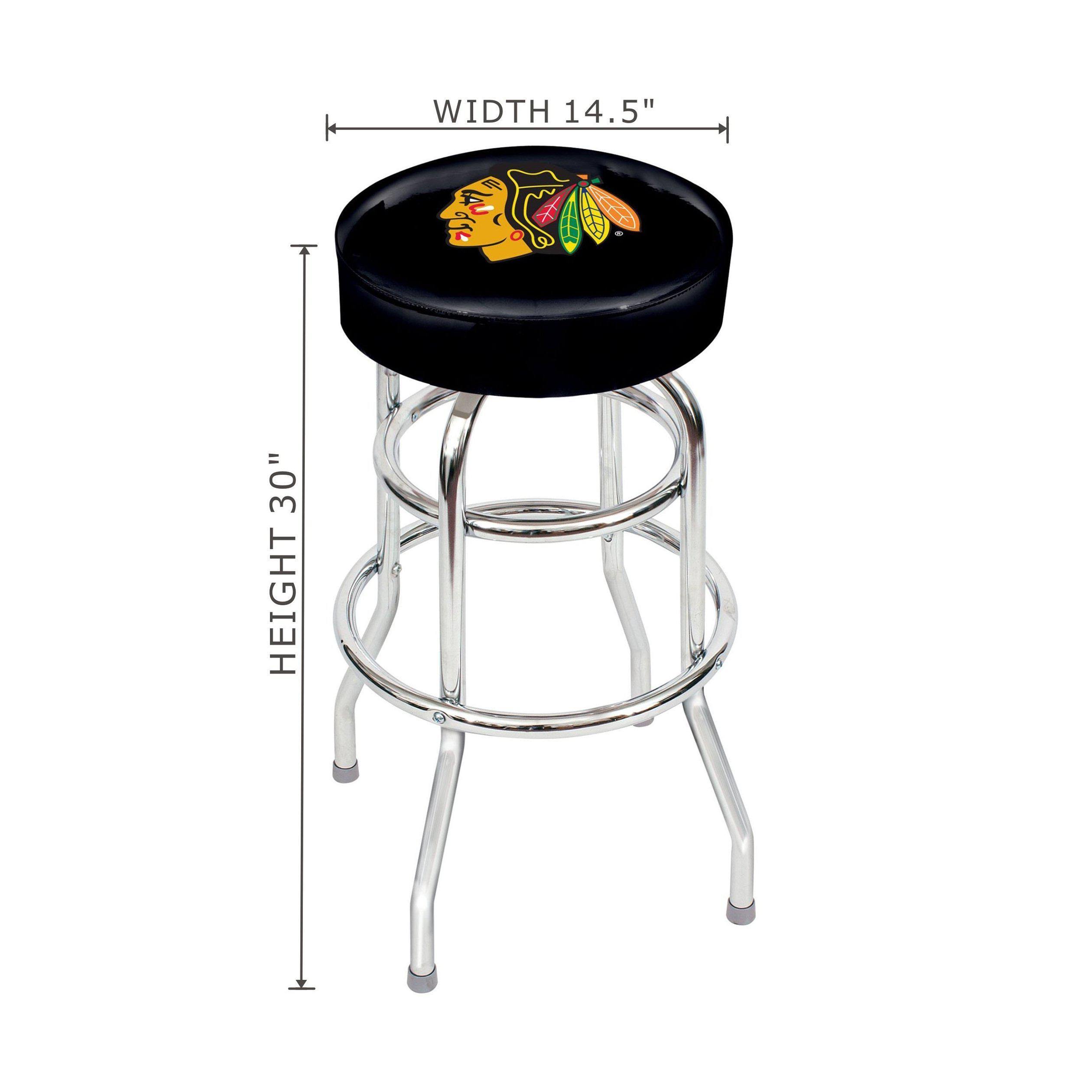 Imperial Chicago Blackhawks Chrome Bar Stool