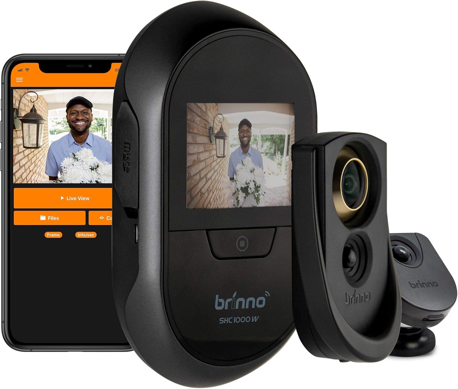 Brinno Duo Front Door Peephole Camera SHC1000W - Smart Home Security System with Mobile and Live Feed - Dual Image Storage with Data Privacy - No Fees, Quick, Easy Installation, Theft-Proof Design