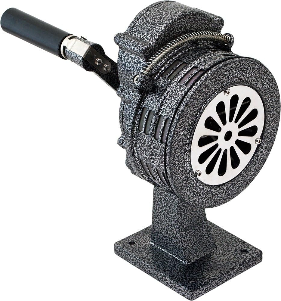 Vixen Horns Metal Hand Crank Siren, Loud Air Raid Siren with Base/Table Mount, Portable Compact Air-raid Alarm, Fire Tornado Air Horn VXS-1000SM