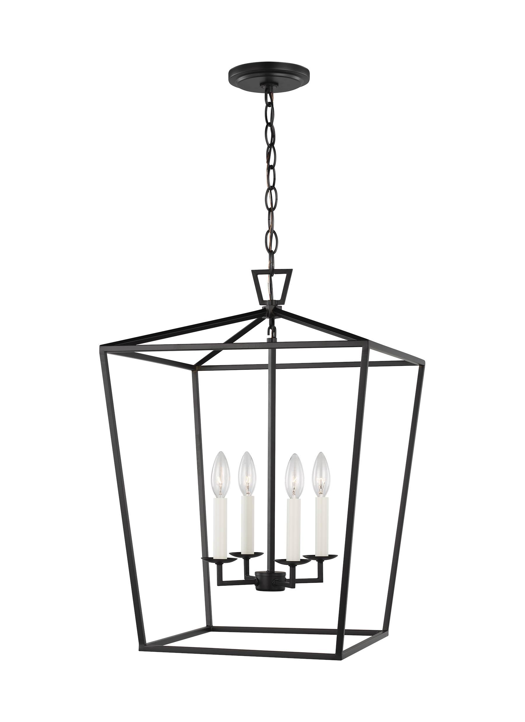 Sea Gull Lighting Dianna 4-Light Midnight Black Medium Lantern | 5392604EN-112