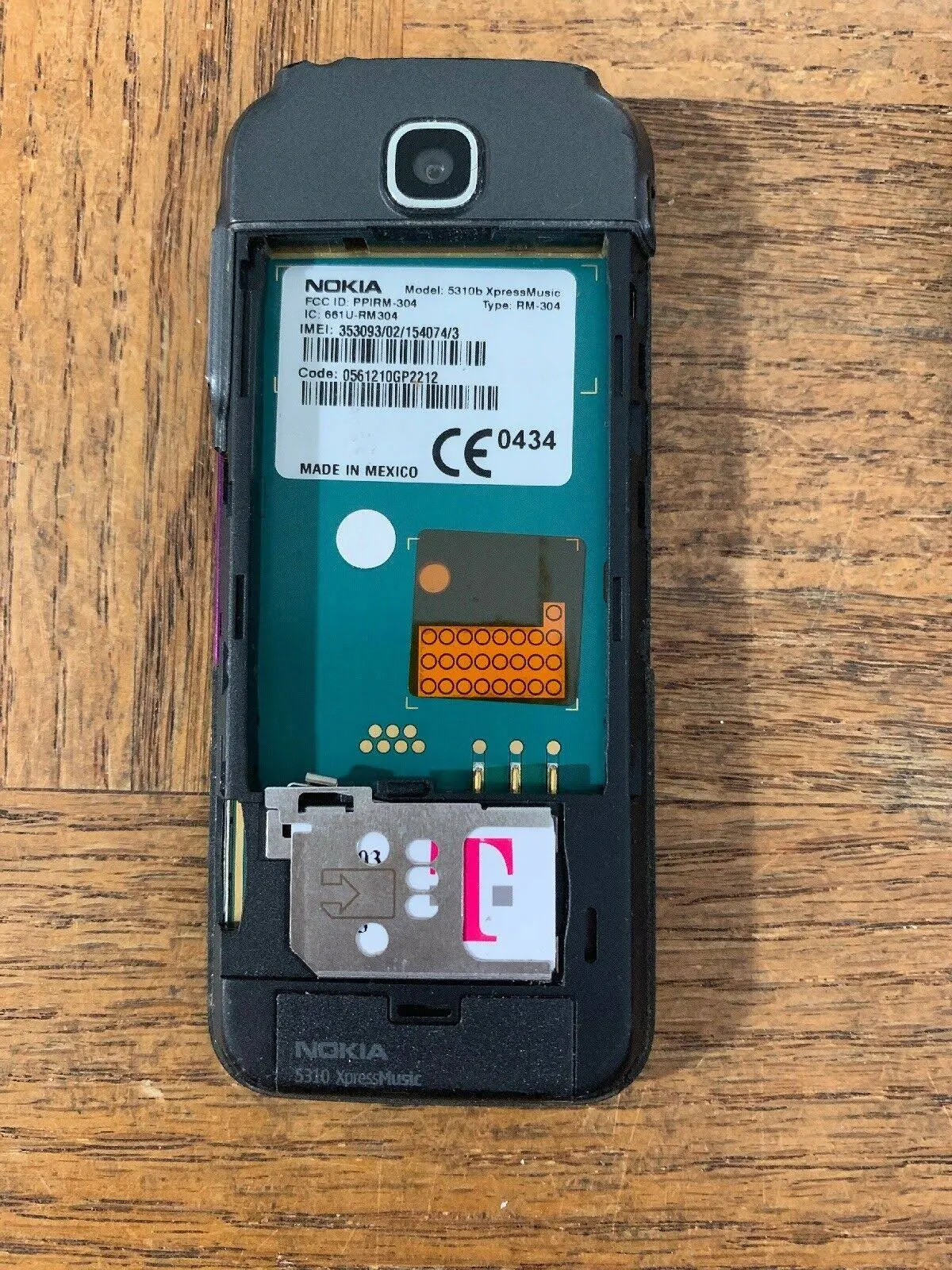 Nokia XpressMusic 5310 - Black and Purple (T-Mobile) Cellular Phone for Parts