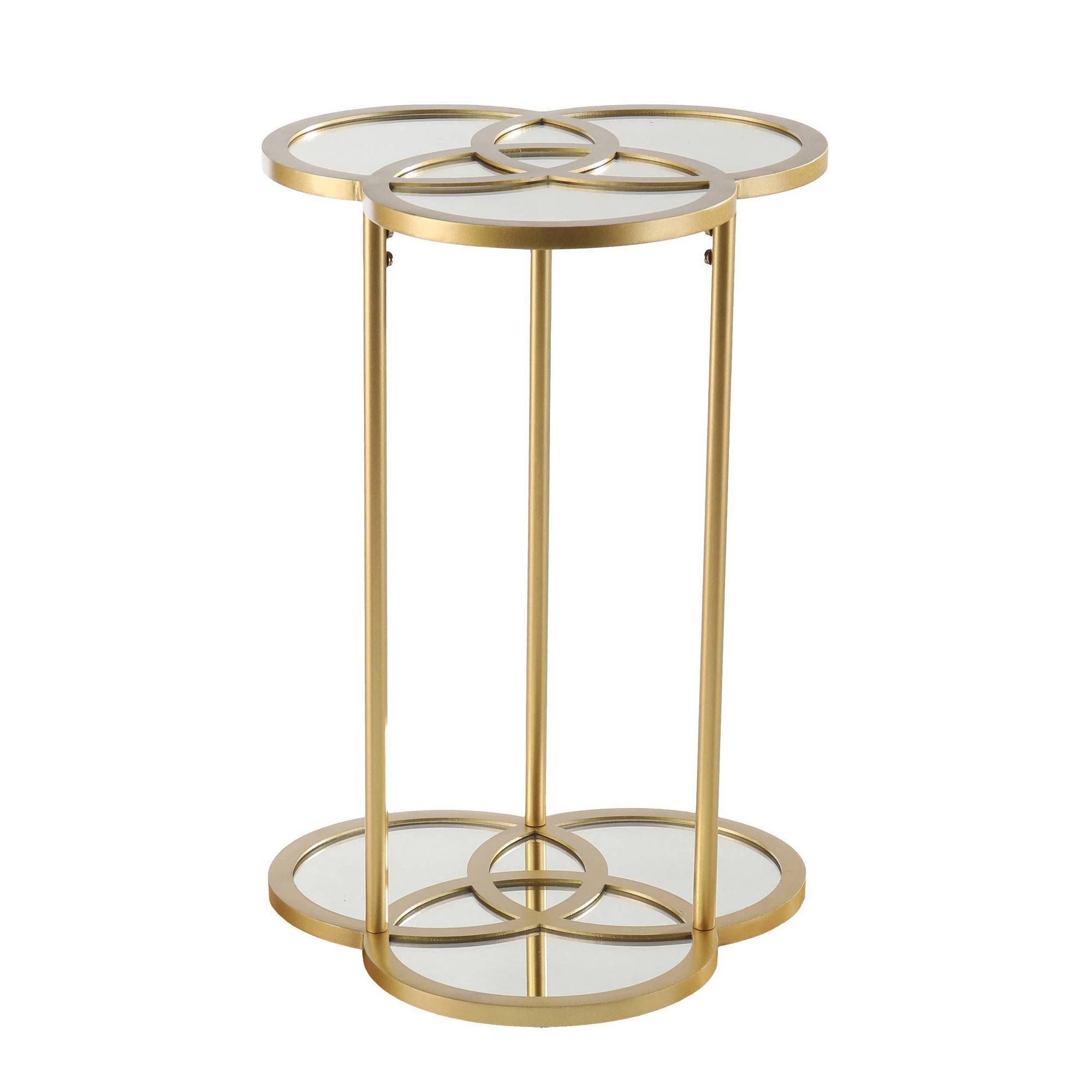 Hochel Geometric Accent Table Gold - Aiden Lane